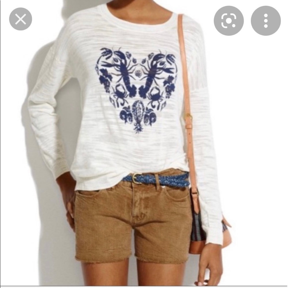 Madewell Lightweight Cotton Lobster Summer Sweater